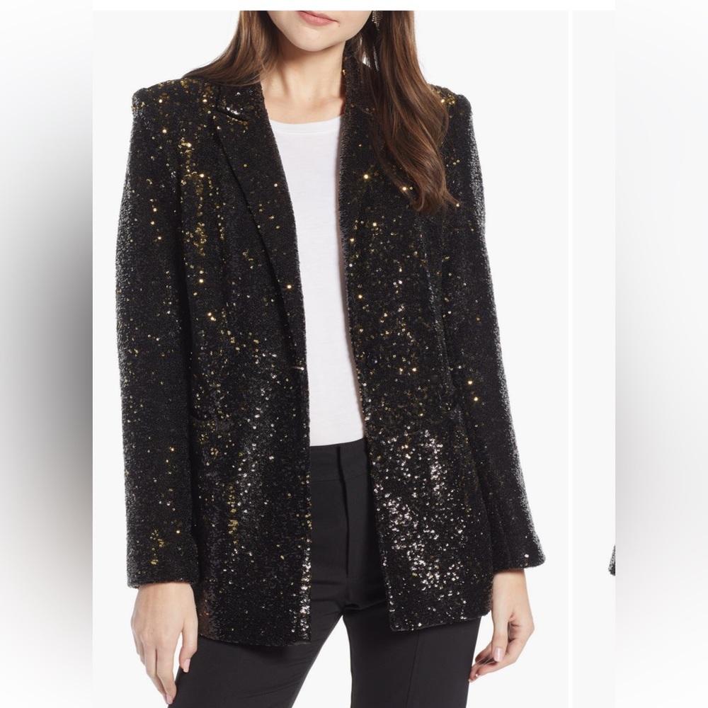 Something Navy Sequin Blazer - image 1